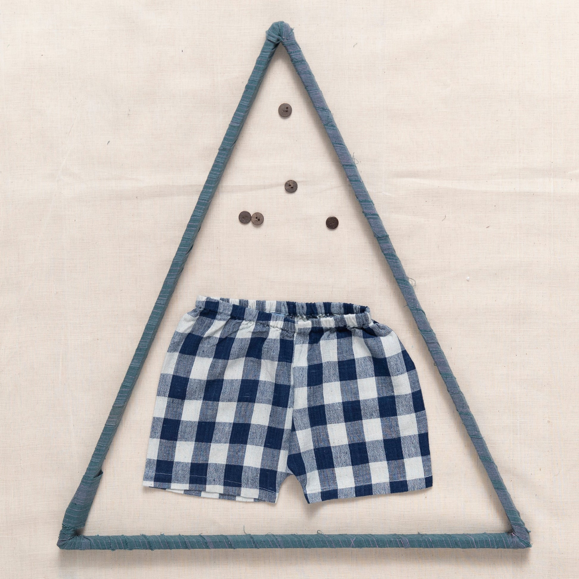 Checks Shorts With Elastic