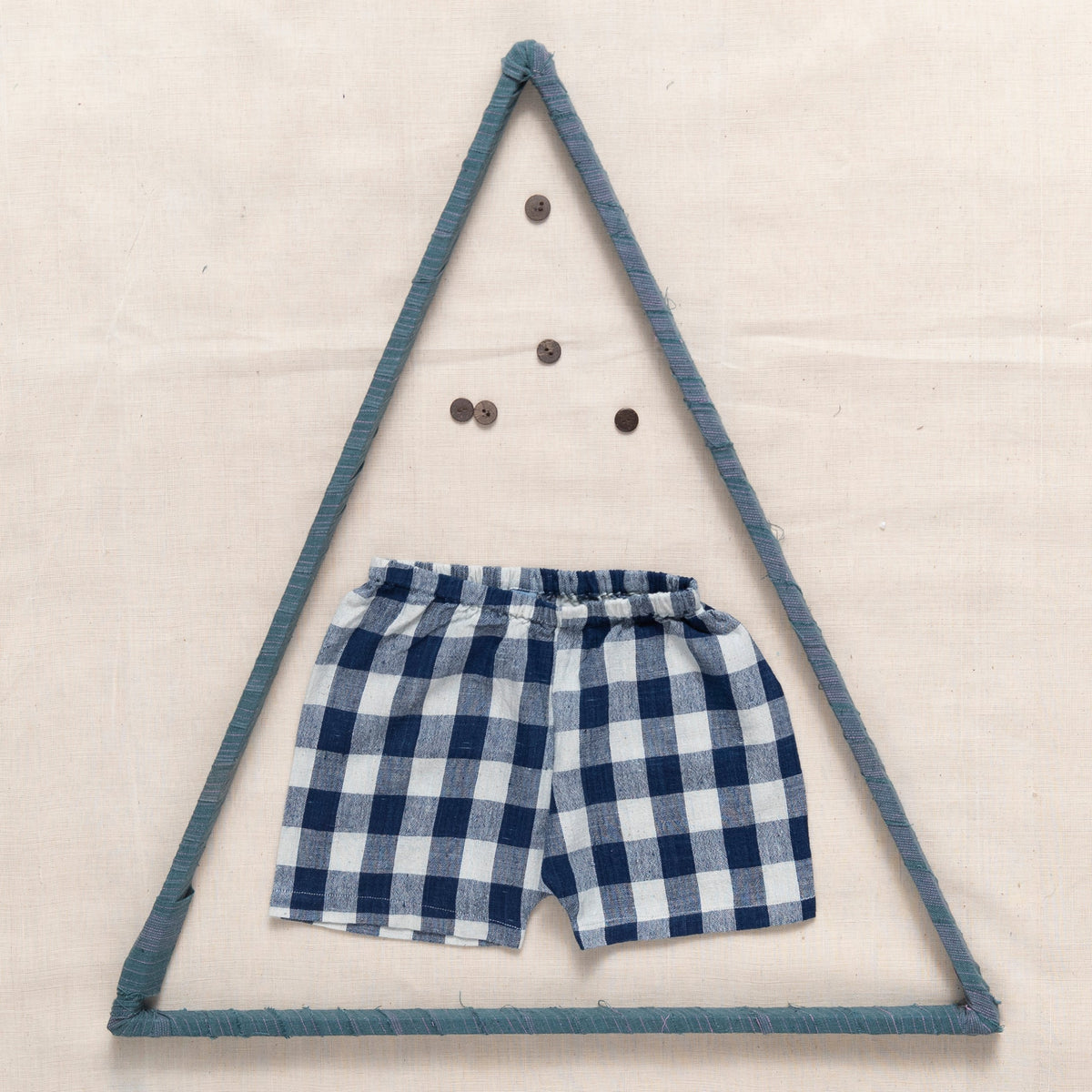 Checks Shorts With Elastic