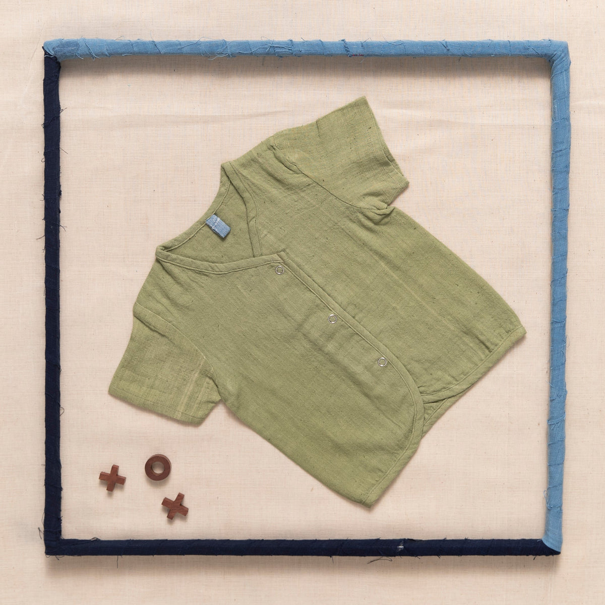 Half Sleeve Top With Press Button