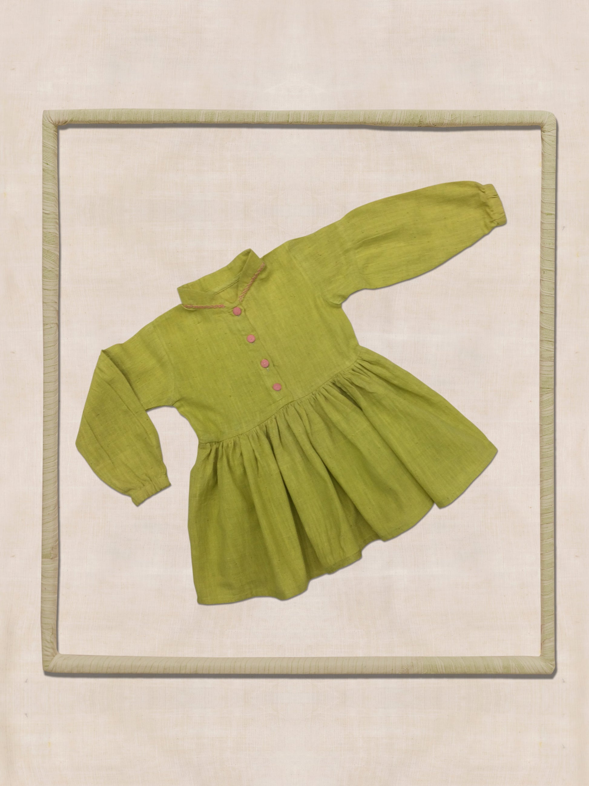 Embroidered Frock Yellow
