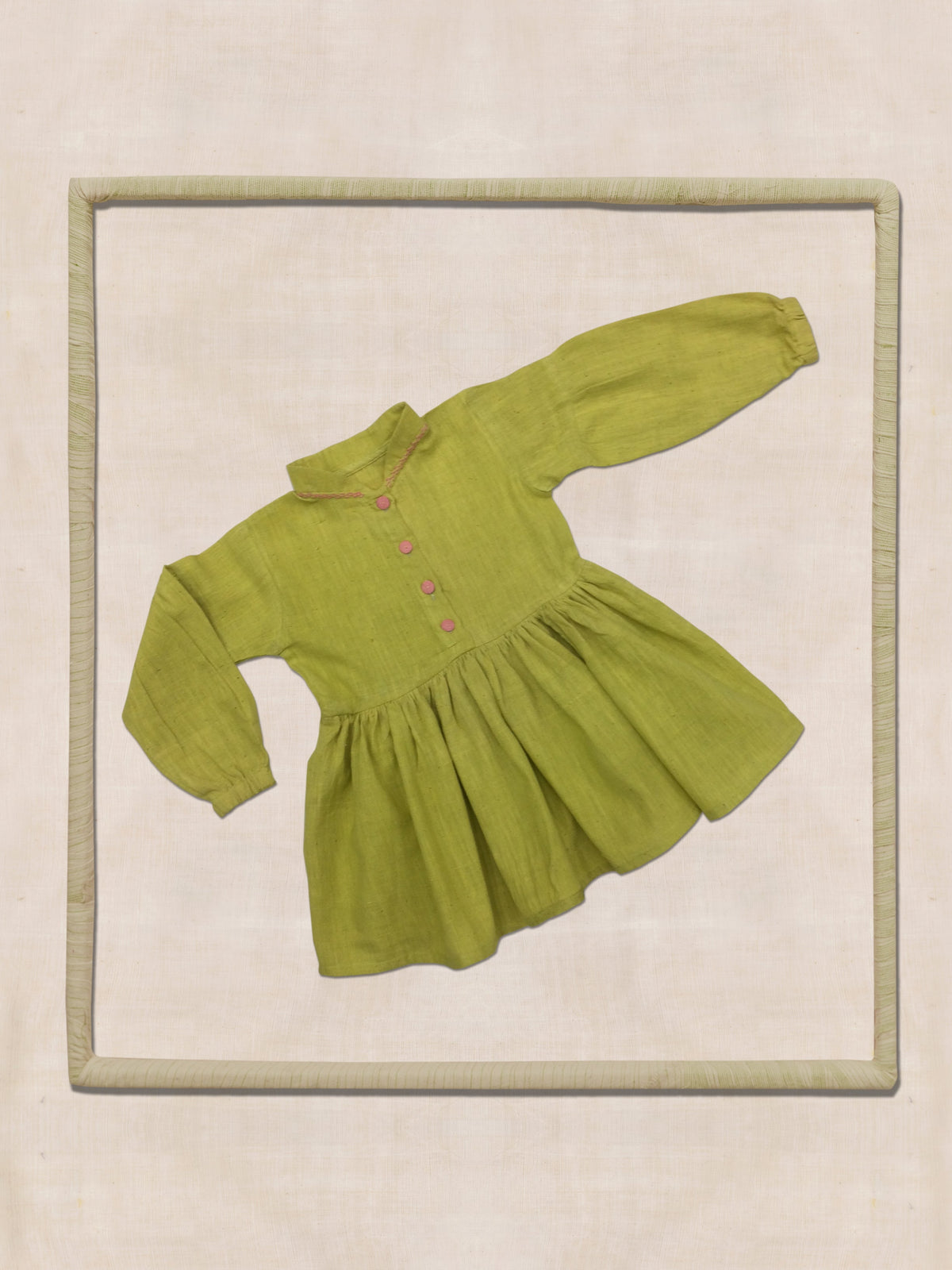 Embroidered Frock Yellow