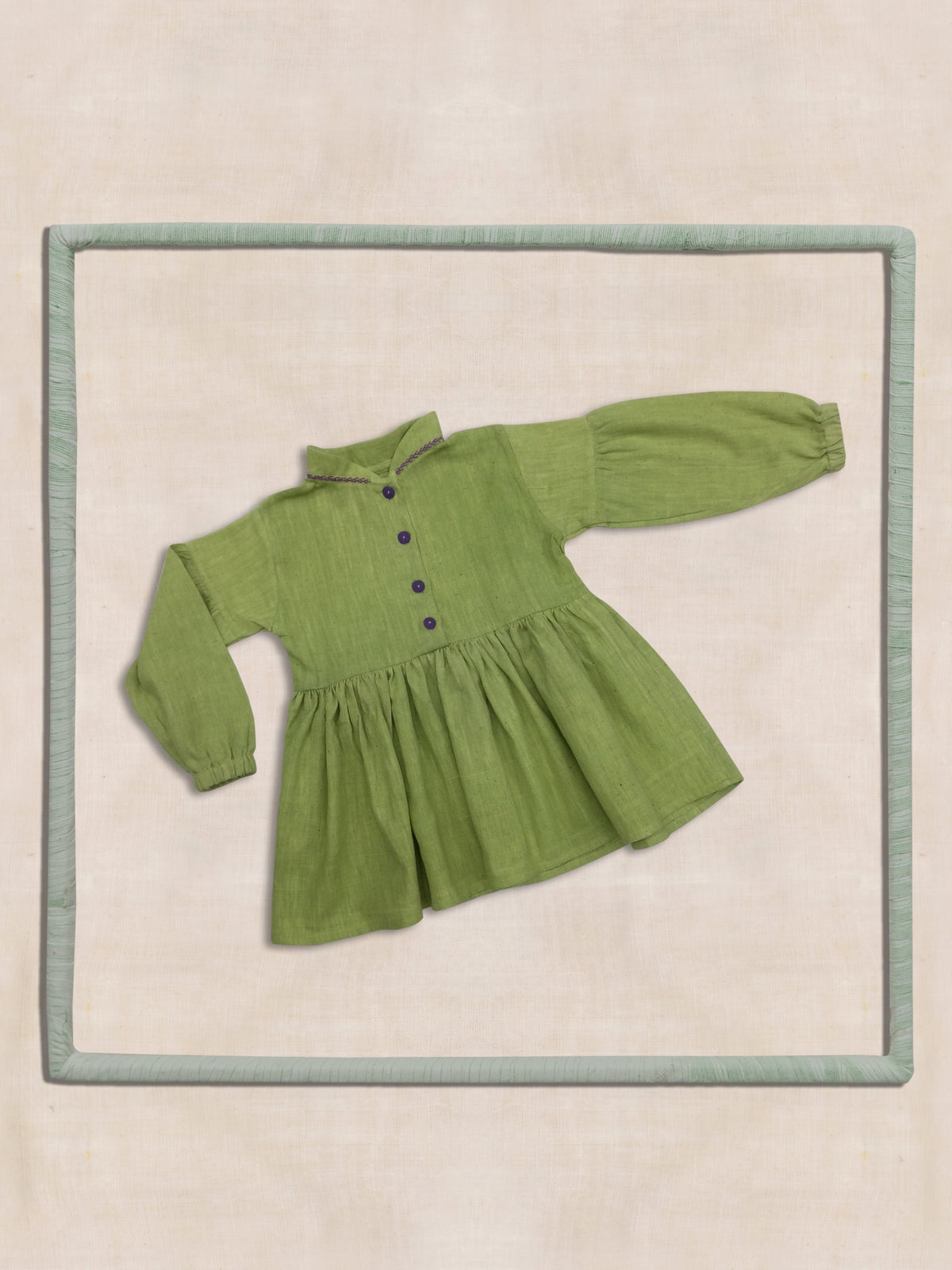Embroidered Frock Green