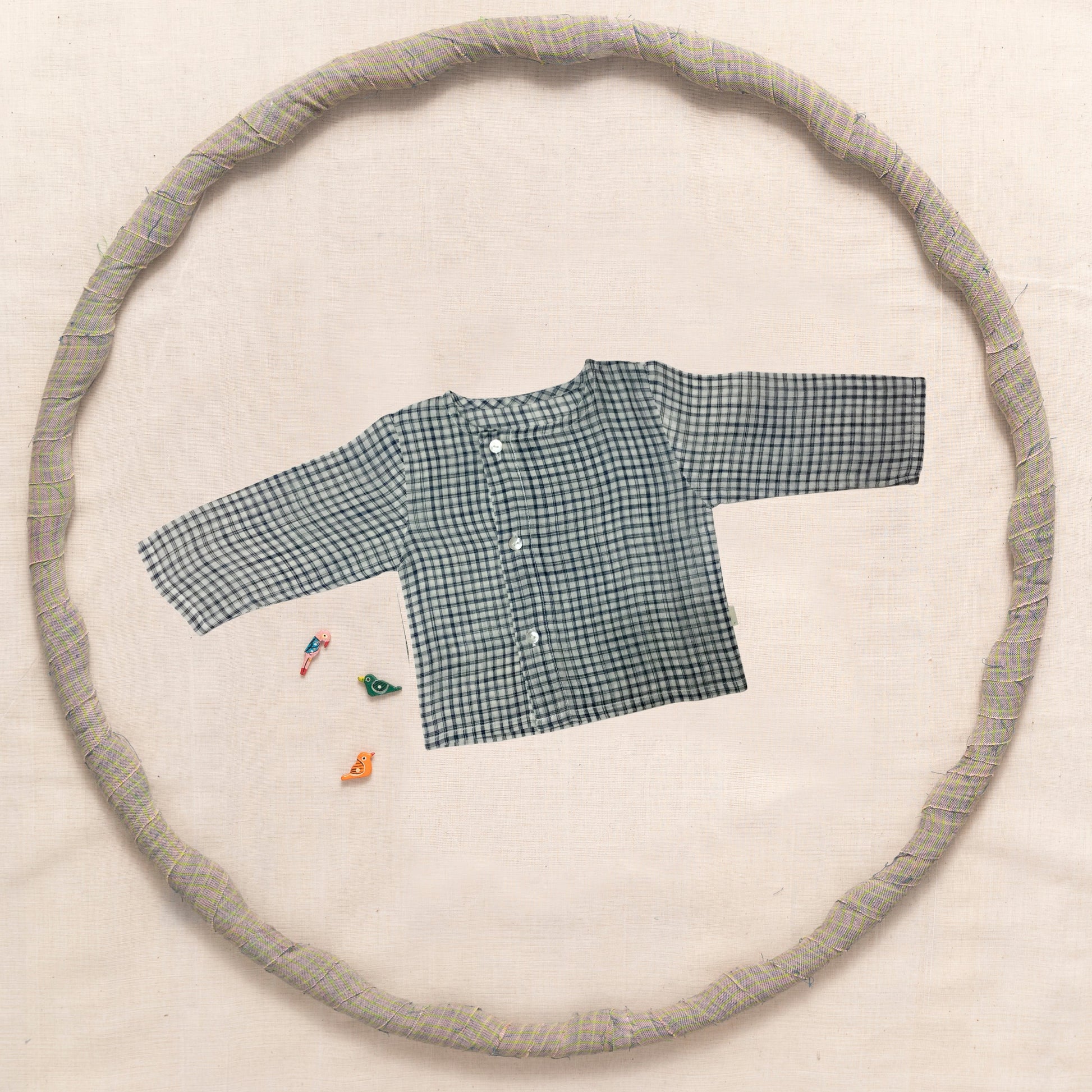 Round Neck Shirt With Side Placket