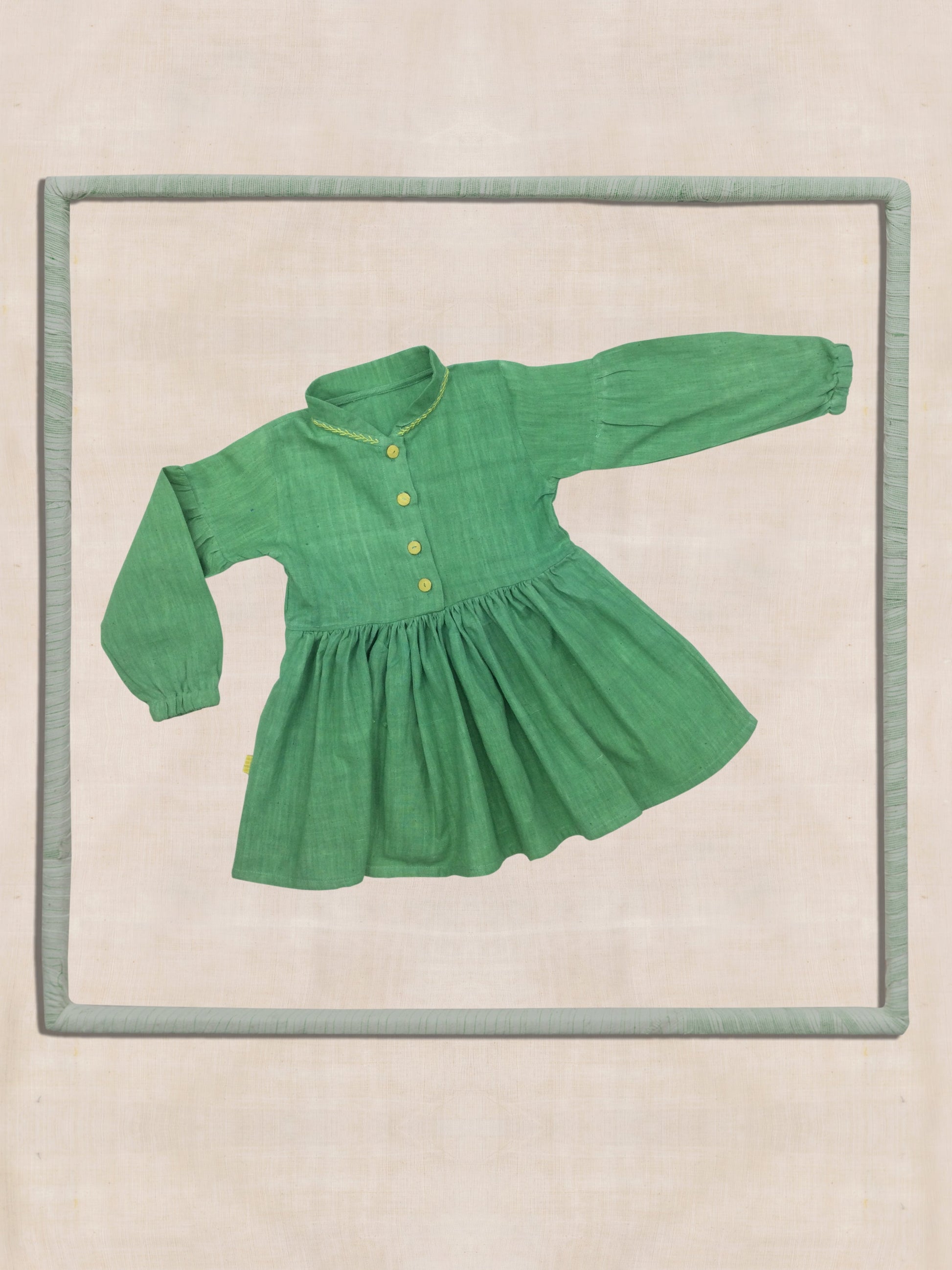 Embroidered Frock Light Green