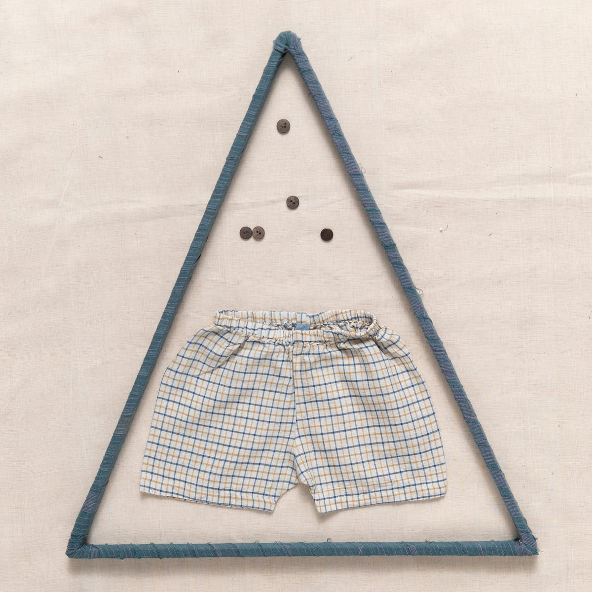 Checks Shorts With Elastic