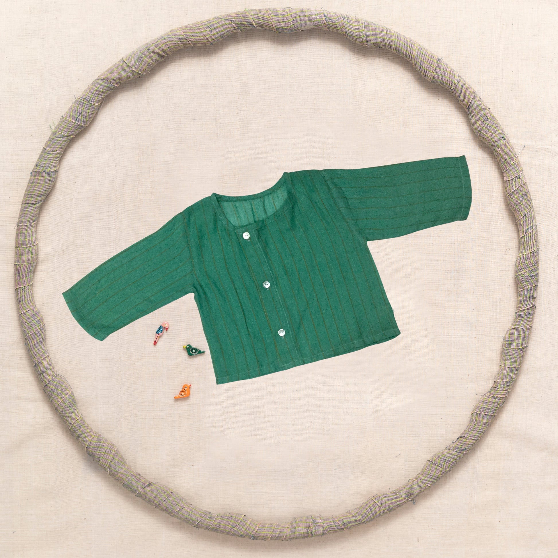 Round Neck Shirt With Side Placket