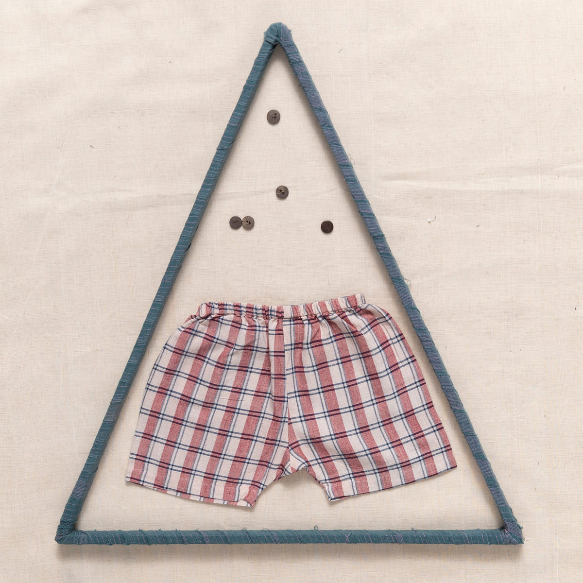 Checks Shorts With Elastic