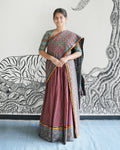 Maroon Handwoven Khadi Lehenga