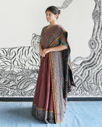 Maroon Handwoven Khadi Lehenga