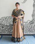 Mustard Handwoven Khadi Lehenga