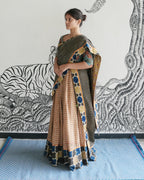 Mustard Handwoven Khadi Lehenga