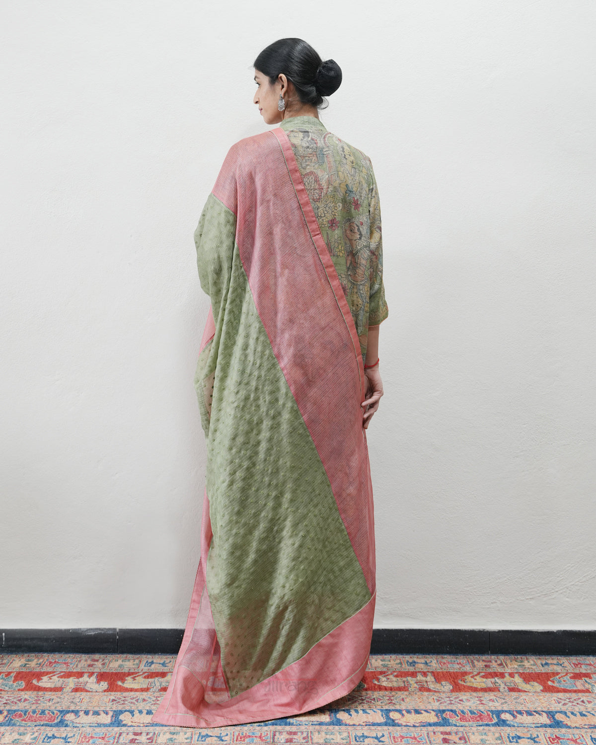 Green Handwoven Kalamkari Kurta Set