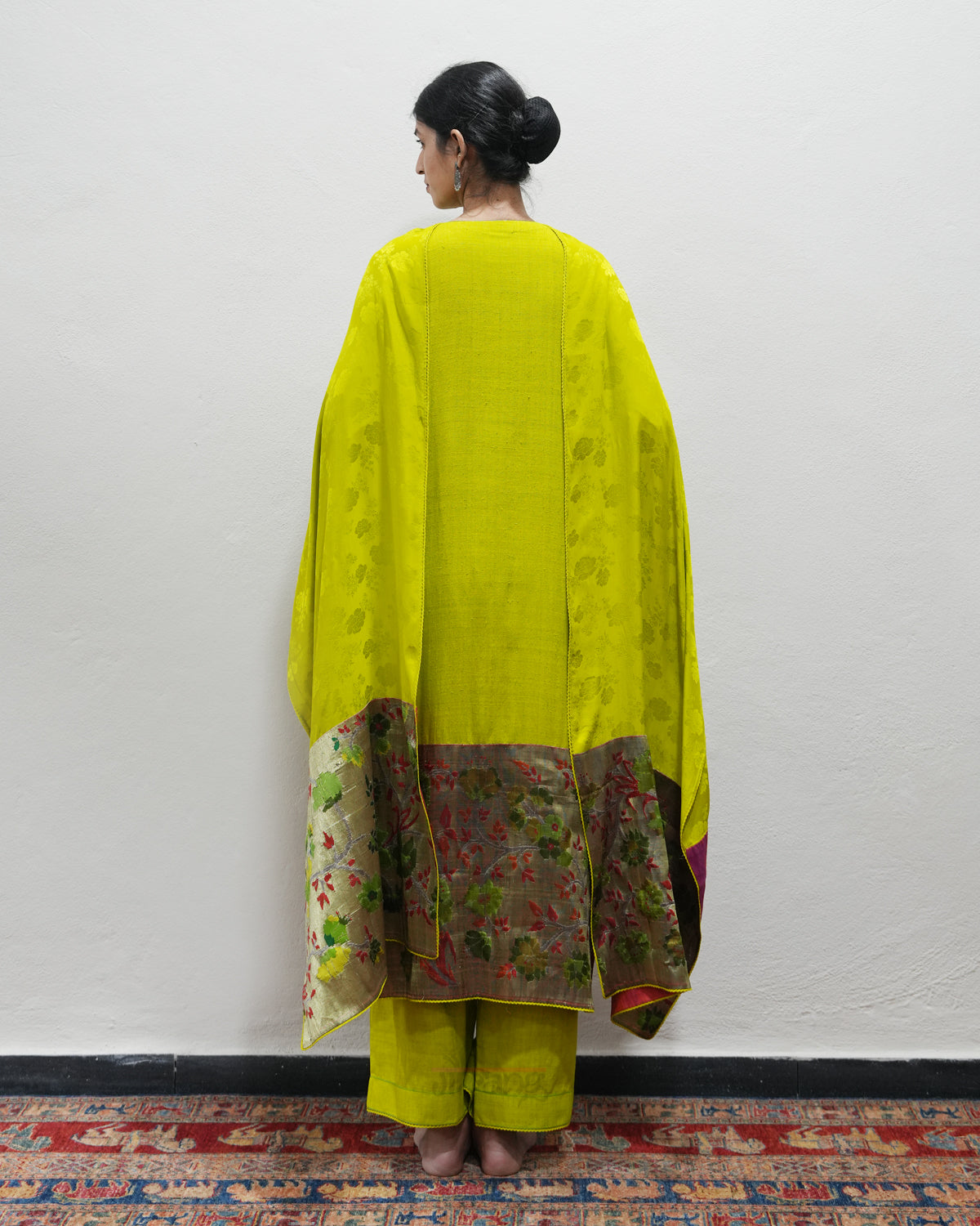 Green Handwoven Matka Silk Kurta
