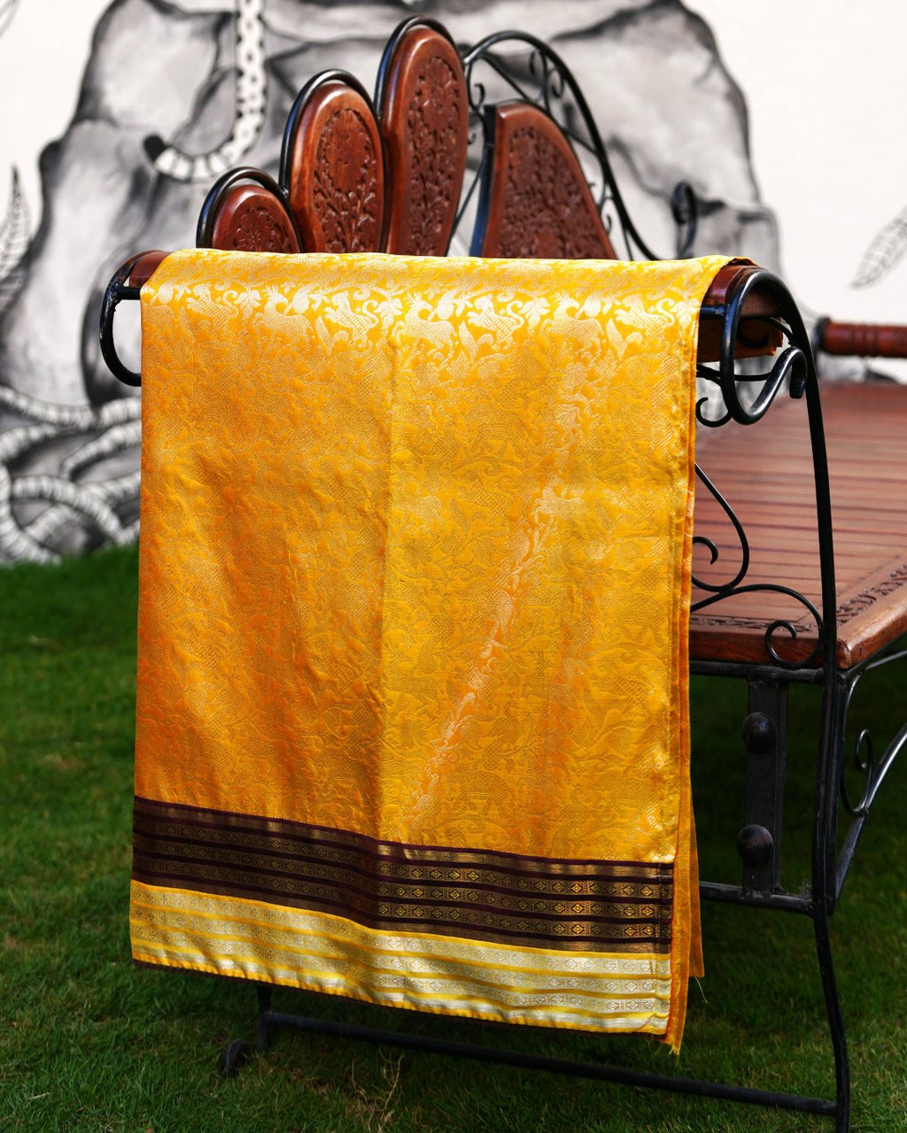 White Handwoven Kota Jamdani Lehenga