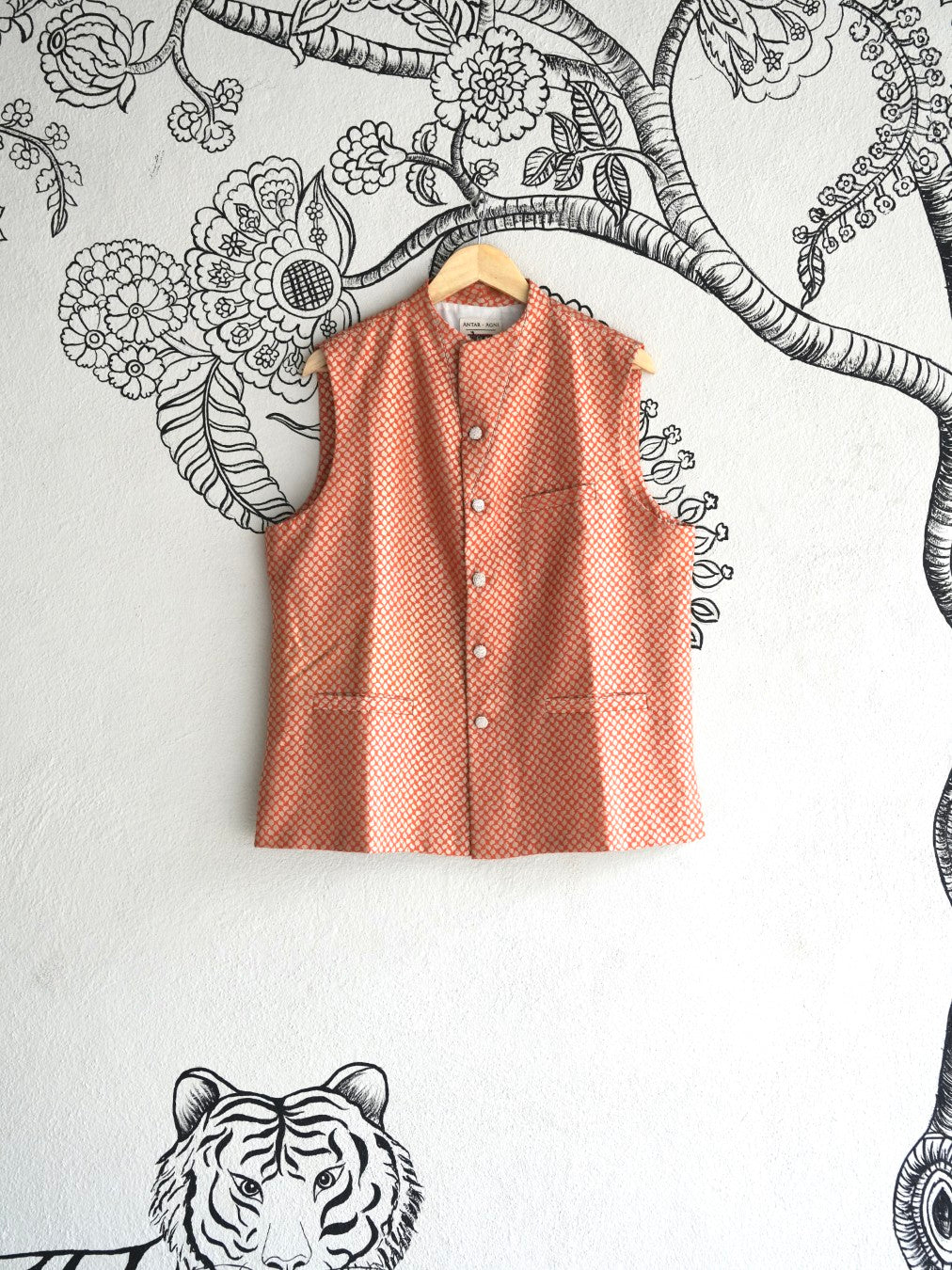 Orange Handwoven Silk Bandi