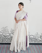 Off White Handwoven Kota Tussar Lehenga