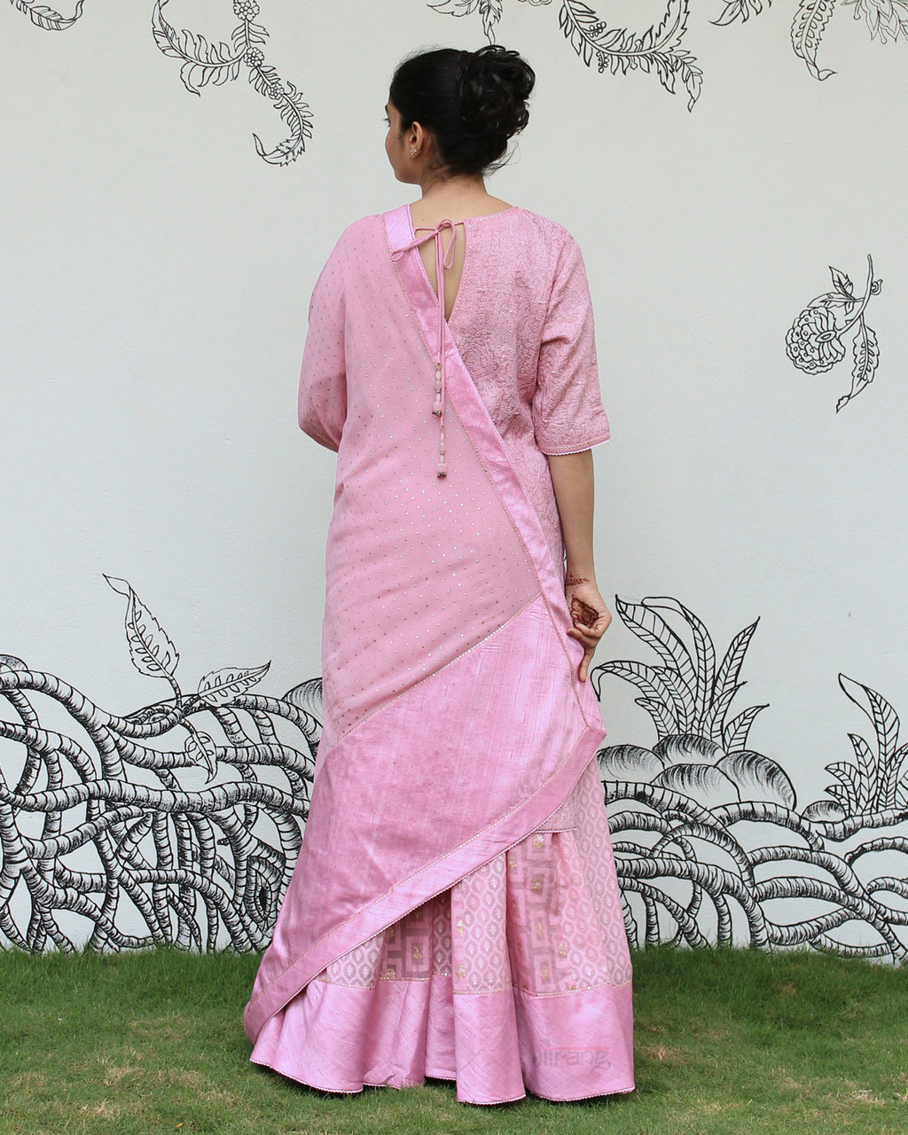 Pink Chikankari Sharara Set