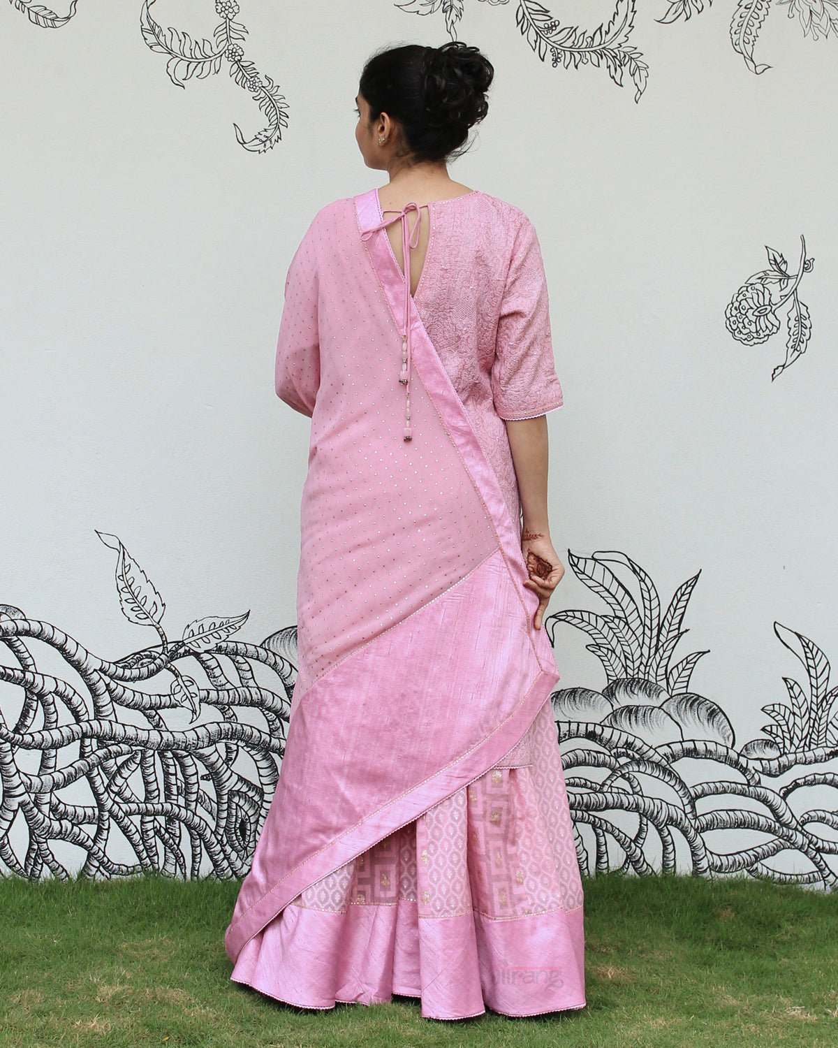 Pink Chikankari Sharara Set