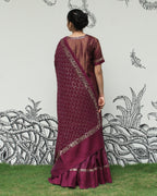 Maroon Kanjeevaram Sharara Set