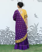 Yellow Self Embroidered Sharara Set