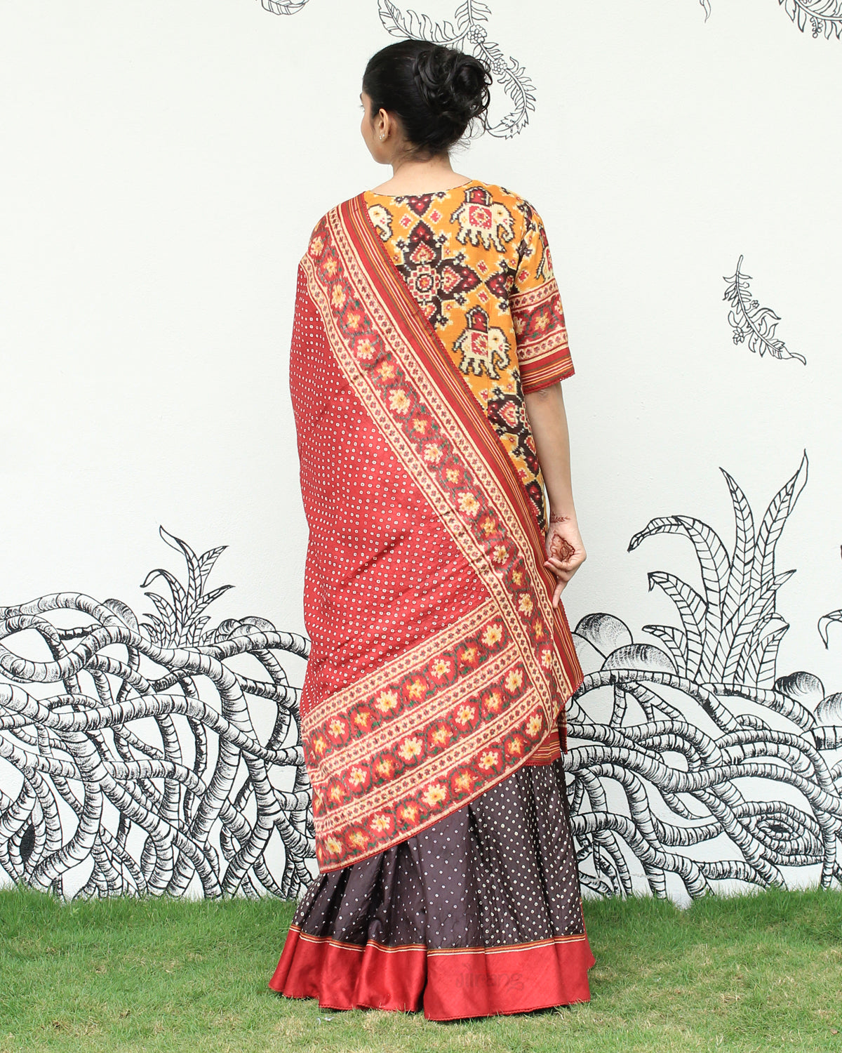 Yellow Patan Patola Sharara Set