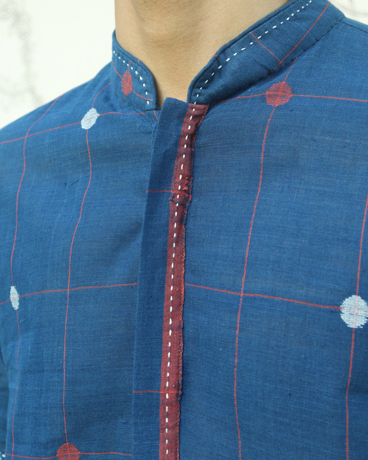 Indigo Handwoven Khadi Short Kurta