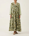 Green Handwoven Fine Khadi Kurta
