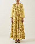 Yellow Handwoven Fine Khadi Kurta