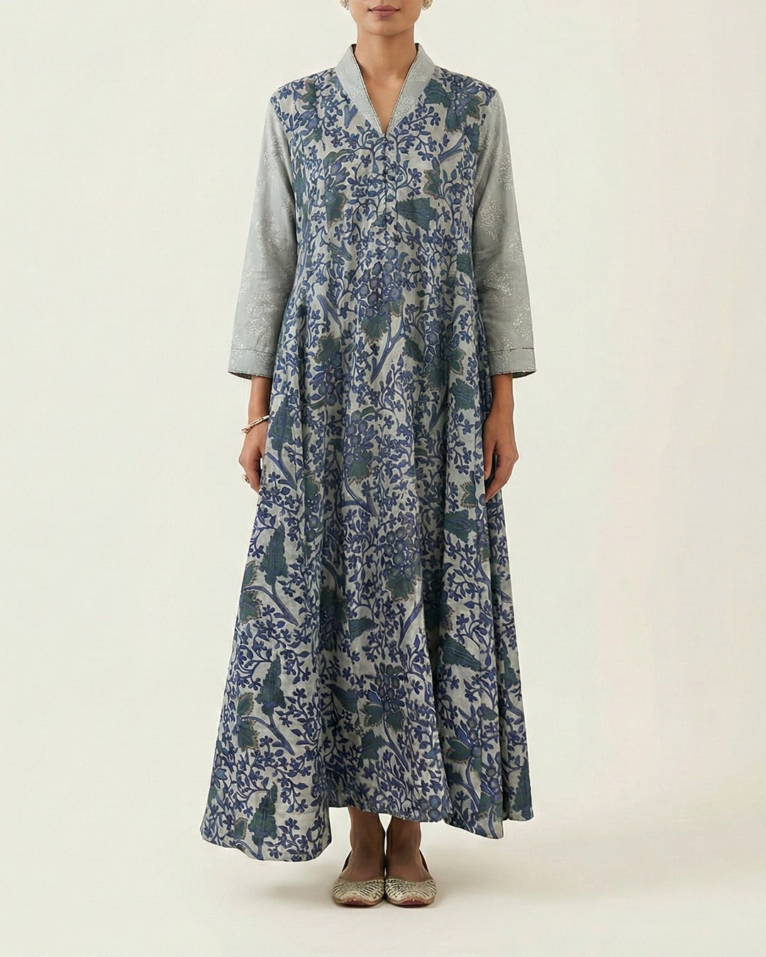 Grey Handwoven Fine Khadi Kurta