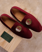 Hand Painted Velvet Slipper