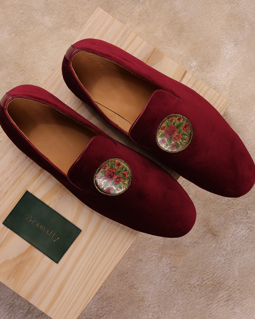 Hand Painted Velvet Slipper