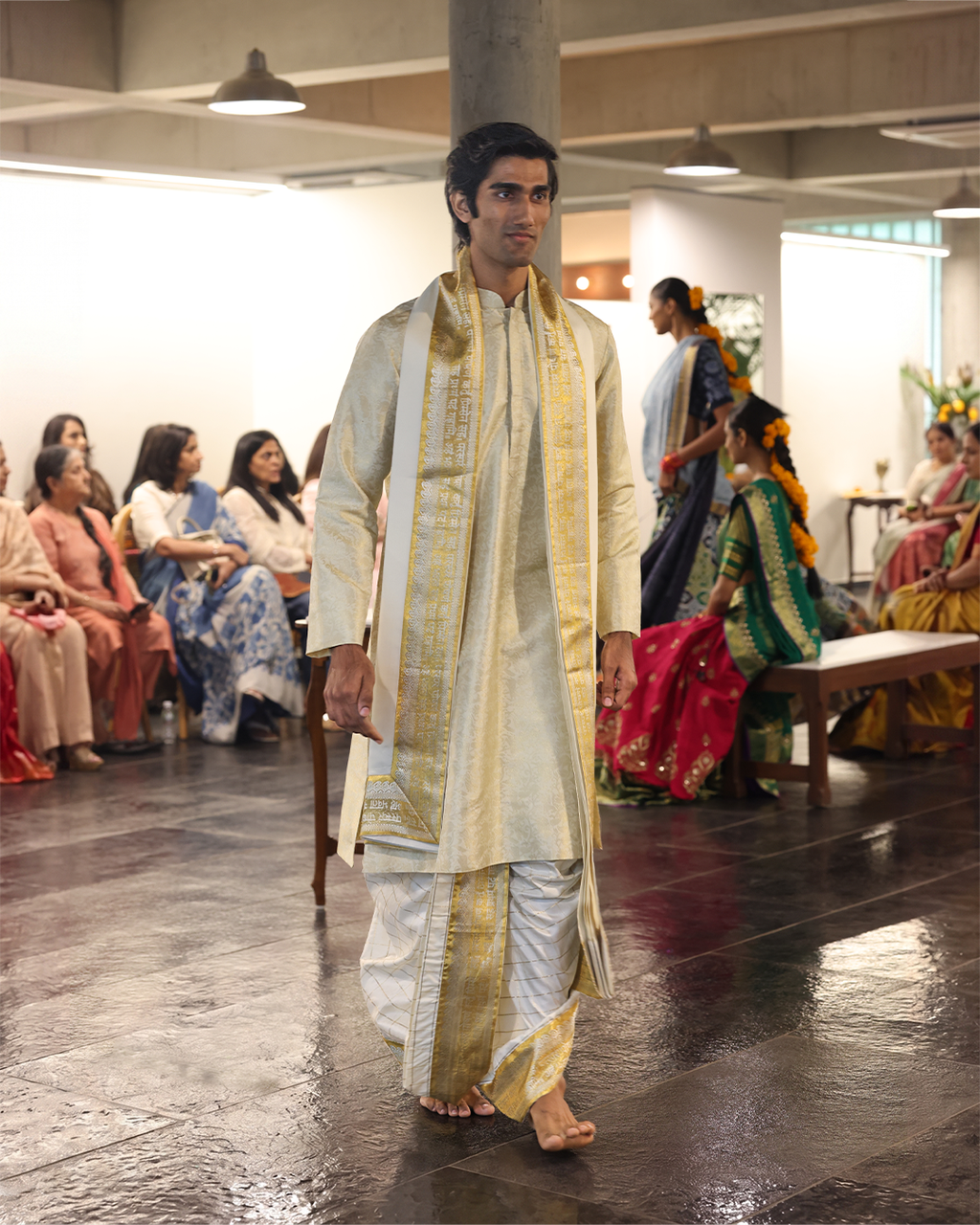 Handwoven Kanjeevaram Kurta Set