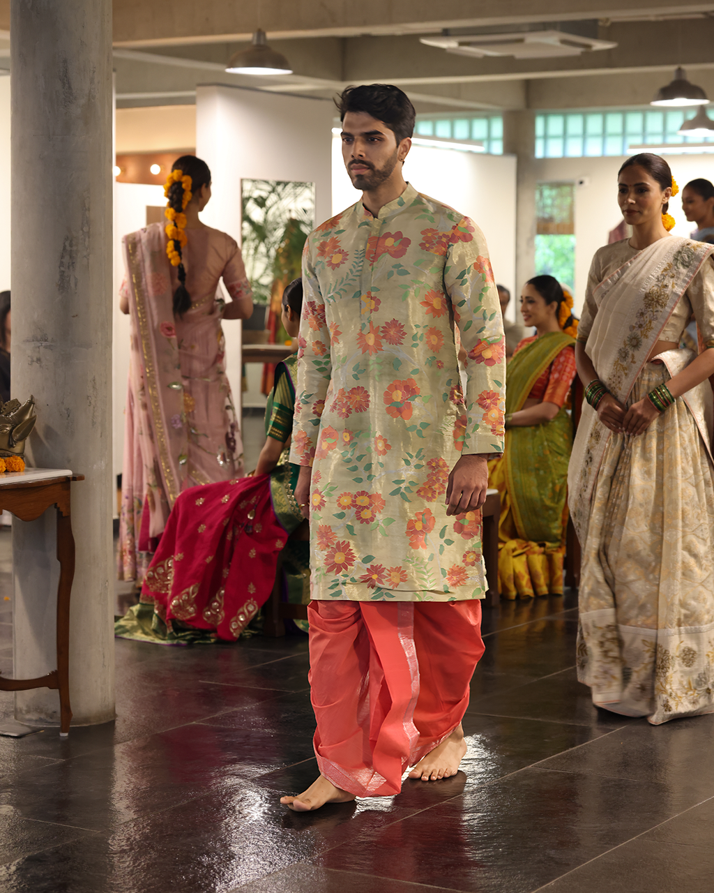 Handwoven Paithani Jamdani Kurta set
