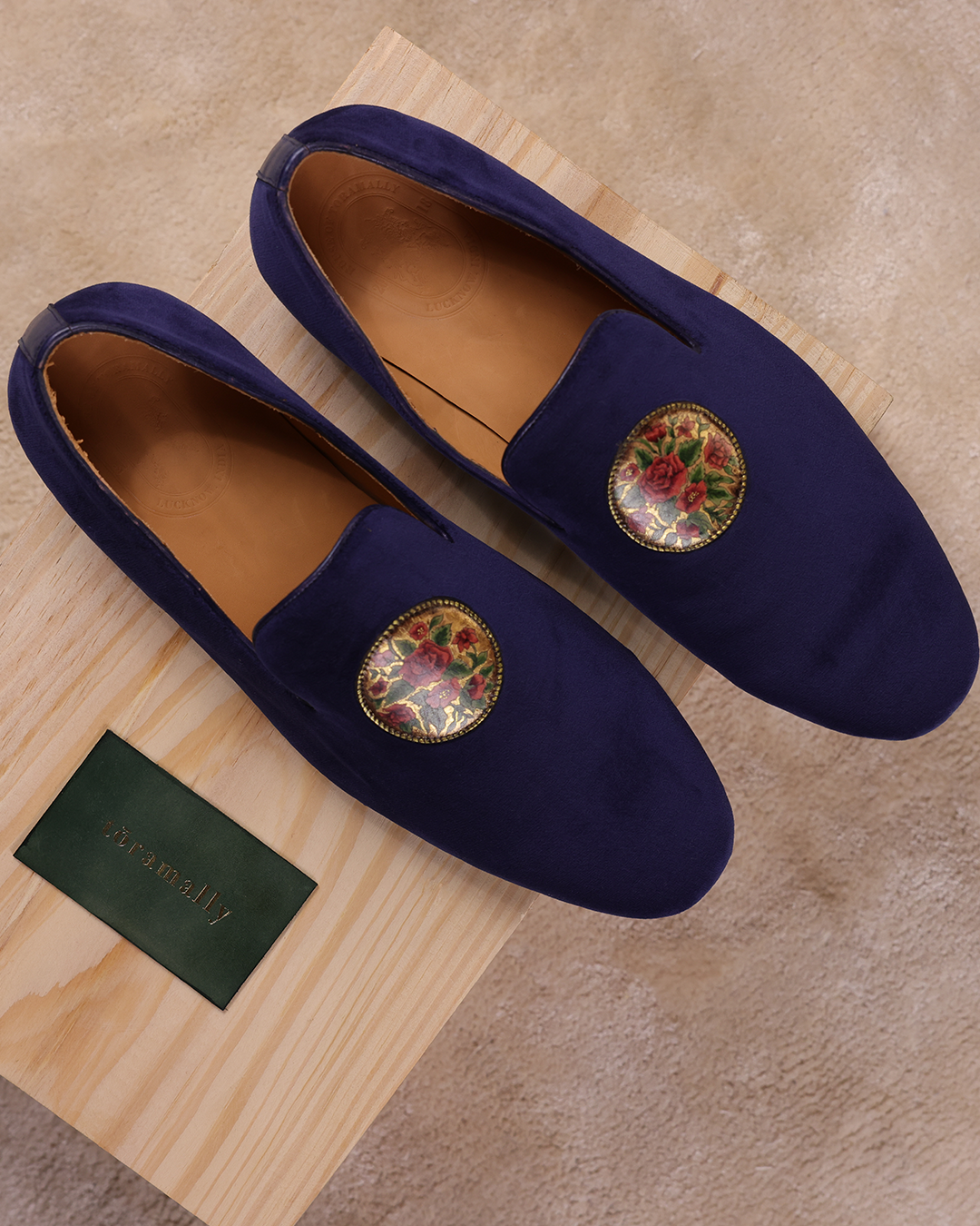 Hand Painted Velvet Slipper